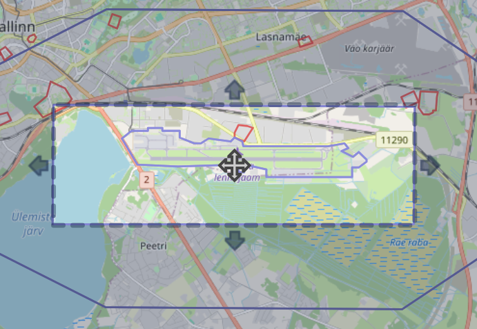 Rectangle area filter on map